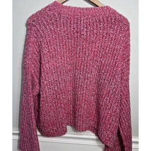 NWOT Sincerely Jules Hot Pink barbie pink crop sweater A7